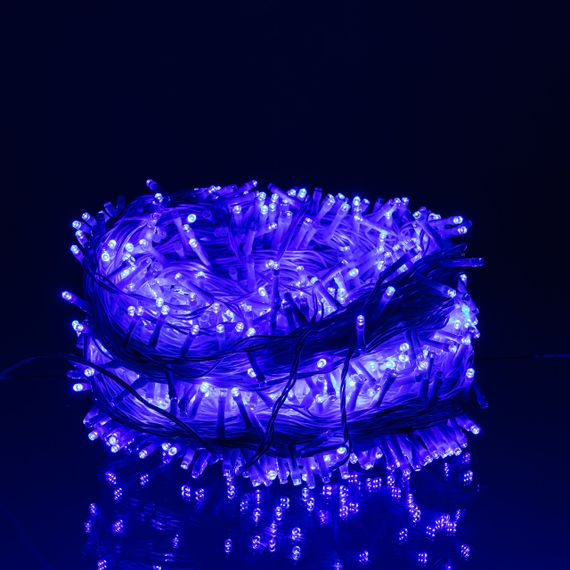 Гірлянда Різдвяна фея вулична 100 м 1000 LED білий провід Синій CF1000L100MWBL