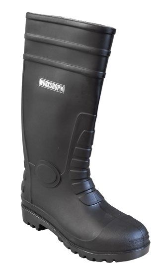 Чоботи захисні Workshop[R], S5, сталевий носок, ПВХ, чорні, пара, р.37