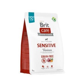 Сухой корм Brit Care Dog Grain-free Sensitive для взрослых собак  с чувствительным пищеварением, оленина 3 кг