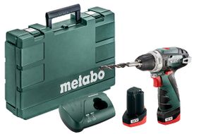 Шуруповерт-дриль Metabo PowerMaxx BS Basic акумуляторний, 12 В, 2х2.0Ач, кейс (600080500)