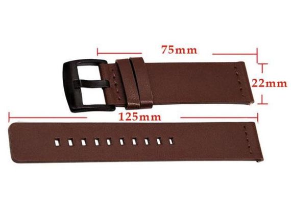 Шкіряний ремінець Primo Classic для годинника Xiaomi Amazfit GTR 47 mm - Coffee | Зображення 6