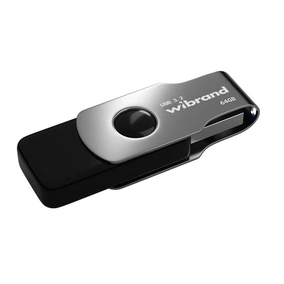 USB флеш накопичувач Wibrand 64GB Lizard Black USB 3.2 Gen 1 (USB 3.0) (WI3.2/LI64P9B) | Зображення 1