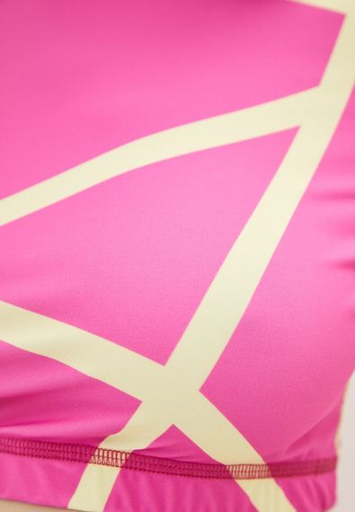 Спортивний топ 4Profi без рукавів з принтом "Геометрія" фуксія/жовтий розмір XS біфлекс 17319 | Зображення 4