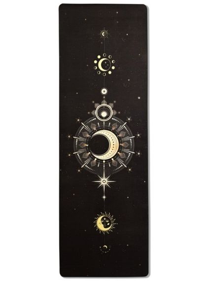 Килимок для йоги EasyFit BlackMoon (замша-каучук) чорний (EF-1926-2)