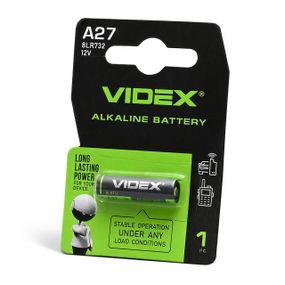 Щелочная батарейка Videx А27, 1 шт., в блистере