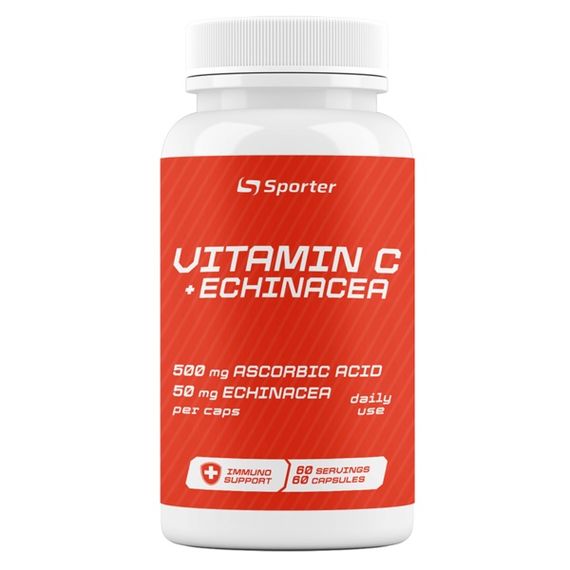 Вітамін C для спорту Sporter Vitamin C + Echinacea 60 Caps