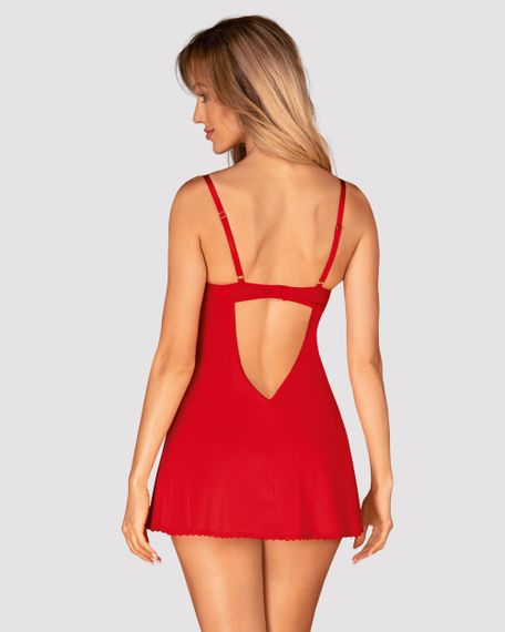Сорочка Obsessive Ingridia chemise Красная XS/S | Зображення 1