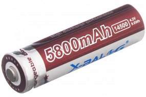 Аккумулятор 14500 X-Balog 5800mAh 4,2 V Li-ion батарейка для фонариков с защитой от разряда и перезаряда