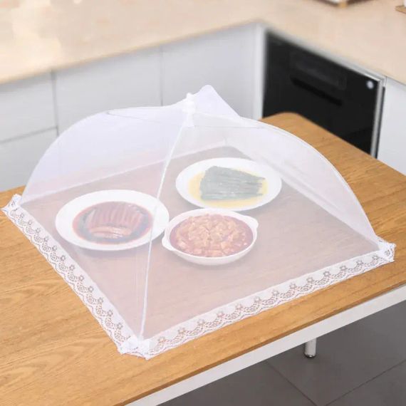 Антимоскітна парасолька-ковпак для продуктів / Антимоскітна сітка парасолька на стіл, 48х26см | Зображення 1