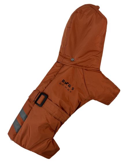 Зимовий комбінезон з поясом оранж R-43