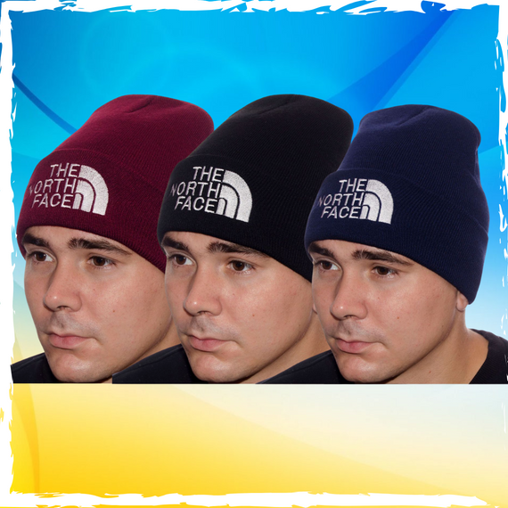 Шапка с надписью, принтом The North Face. Шапка TNF. Шапка мужская, женская, молодежная