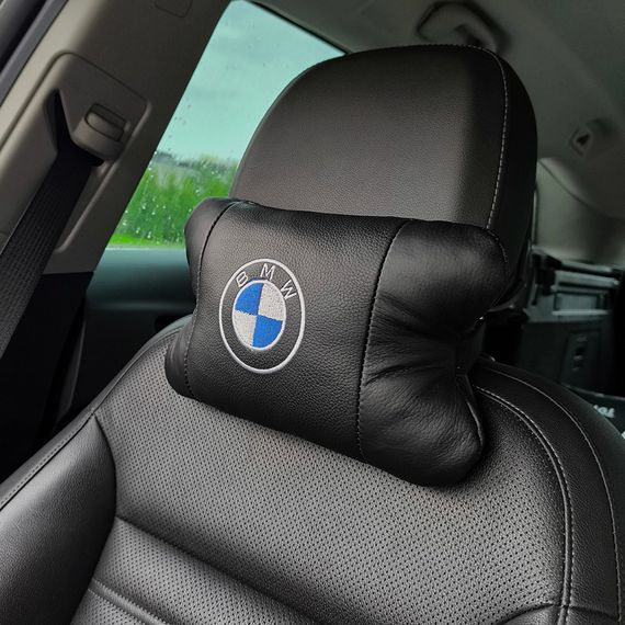 Подушка для комфорту в авто BMW, Подушка під голову для поїздок, Автоподушка подарунок JD-41 | Зображення 6