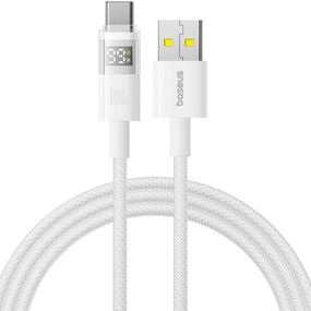 Дата кабель Baseus Display 2 USB to Type-C 100W (1m) (P10382701) Moon White