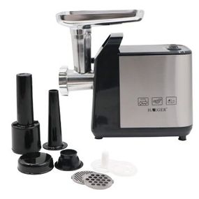 М'ясорубка Haeger HG-3395 2 решітки насадки для ковбаси 1200Вт нержавіюча сталь/чорний (HG-3395_1642)