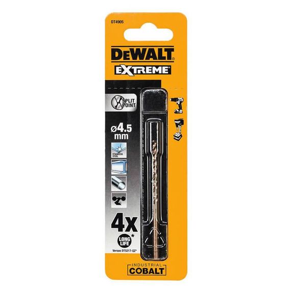 Свердло по металу 4,5мм EXTREME Industrial Cobalt DeWALT DT4905