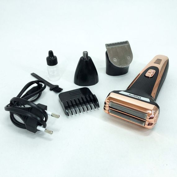 Тример універсальний GEMEI GM-598, професійна електробритва, бритва для бороди. Колір: золотий | Зображення 9