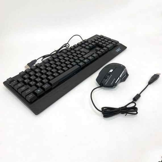 Клавиатура+мышка UKC с LED подсветкой от USB M-710, клавиатура игровая с подсветкой VJ-695 и мышкой | Зображення 8