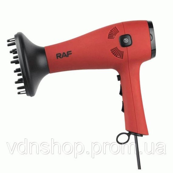 Фен електричний з насадками RAF R.402B 2400 Вт, Фен для дому та подорожей Хороший потужний CL-55 | Зображення 1