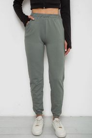 Спортивные штаны женские, цвет оливковый, 238R345