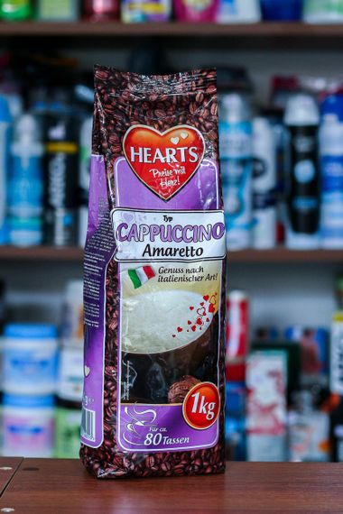 Кофе капучино амаретто растворимый Hearts Capuccino Amaretto, 1кг.  Напиток кофейный быстрорастворимый | Зображення 1
