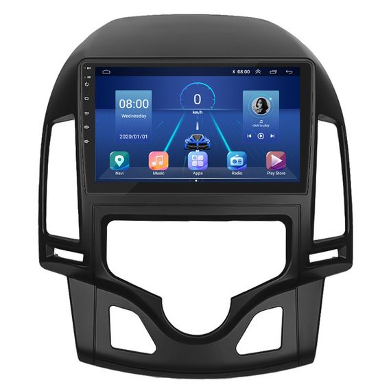 Штатная магнитола 9" Lesko для Hyundai i30 I Рестайлинг 2010-2012 Top 4/64 4G WiFi GPS Хюндай