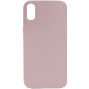 Чохол Silicone Case Full Protective (AA) NO LOGO для Apple iPhone X / XS (5.8") Сірий / Lavender