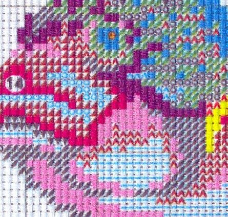 Набір для вишивання за нанесеною на канву схемою "Tropical fish  6". AIDA 14CT printed, 36*44 см | Зображення 5