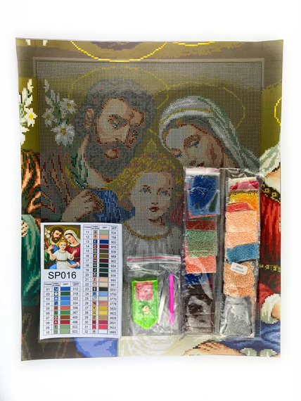 Алмазна мозаїка Ікона Свята Родина 40х50 см ColorArt  SP016 | Зображення 2
