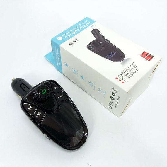 Fm трансмітери фм модулятори блютуз, Зарядка адаптер прикурювач автомобіль телефон NU-63 | Зображення 8