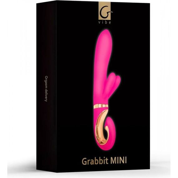 Вібратор-кролик із двома відростками для клітора Grabbit GVibe, рожевий, 23.5 см х 4 см Sex Aura | Зображення 5