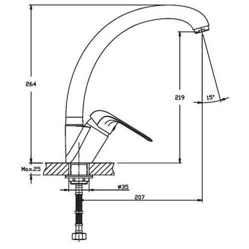 Змішувач для кухні Haiba DARIO 777 (HB0859) | Зображення 1