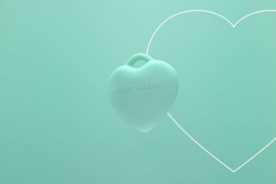 Мінівібратор «Сердечко» FairyGasm PleasureStone green, 9 режимів, на шнурку | Зображення 4