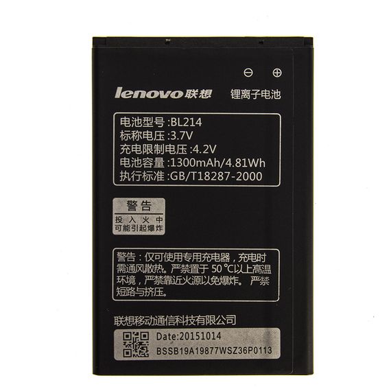 Акумулятор Lenovo BL214 1500 mAh A208, A316 AAA | Зображення 1
