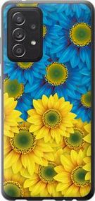 Чохол на Samsung Galaxy A52 Жовто-блакитні квіти із пластику FCh_047856