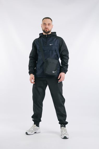 Комплект чоловічий Nike: анорак "House" чорно-синій + штани "President" чорні + барсетка чорна S (1629796869) | Зображення 4