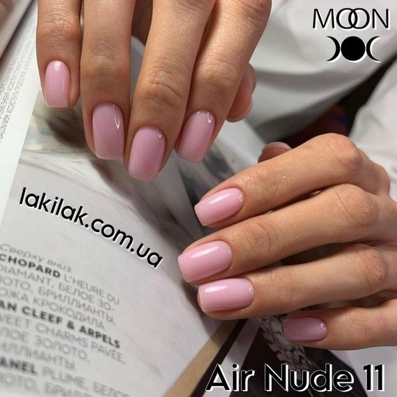 Гель лак Moon Full Air Nude №11 молочно-рожевий 8мл