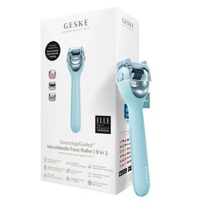 Електронний ролер для обличчя з мікроголками GESKE MicroNeedle Face Roller 9в1 gray, Бірюзовий