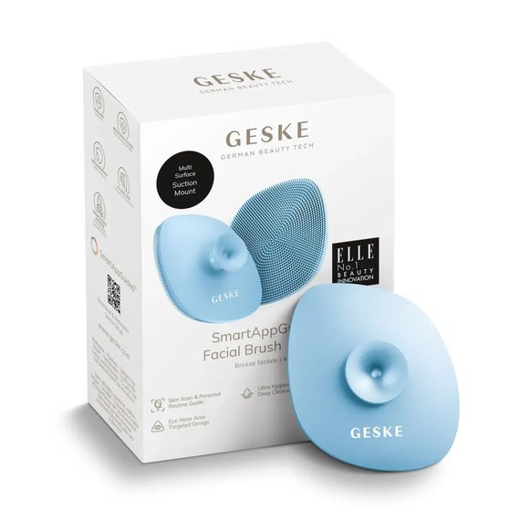 Щетка для лица GESKE Facial Brush 4в1 с держателем white, Голубой | Зображення 8
