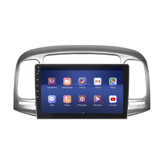 Штатная магнитола Lesko для Hyundai Verna II 2005-2010 экран 9" 2/32Gb 4G Wi-Fi GPS Top | Зображення 1