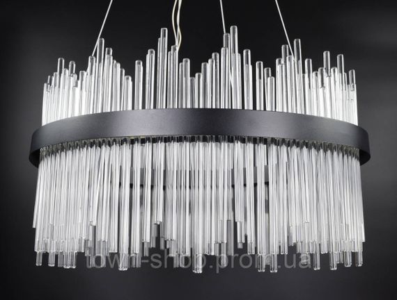Люстра потолочная LED J881-600-bk Черный 50-180х60х60 см. | Зображення 2