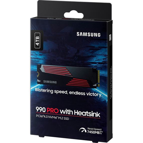 Накопичувач SSD M.2 2280 4TB 990 PRO with Heatsink Samsung (MZ-V9P4T0GW) | Зображення 6