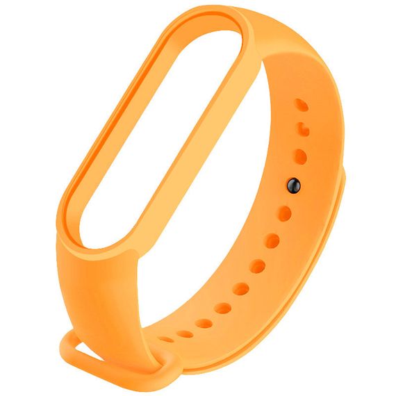 Силіконовий ремінець для Xiaomi Mi Band 3/4 Білий Жовтогарячий/ Bright Orange