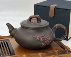 Заварник із ісинської глини Olens Червоний лист T2509 450 мл коричневий