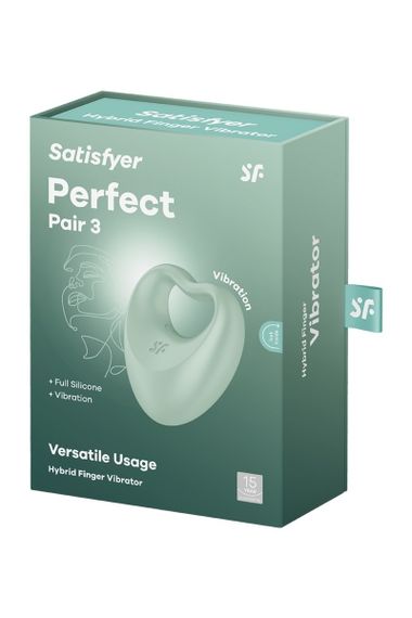 Гибридный вибратор Satisfyer Perfect Pair 3(эрекционное кольцо, вибратор на палец) в форме Сердца sexstyle | Зображення 4