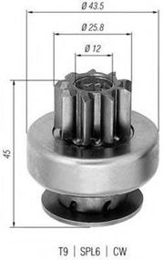 Шестерня, стартер (вир-во Magneti Marelli кор.код. AMB0237) MAGNETI MARELLI 940113020237