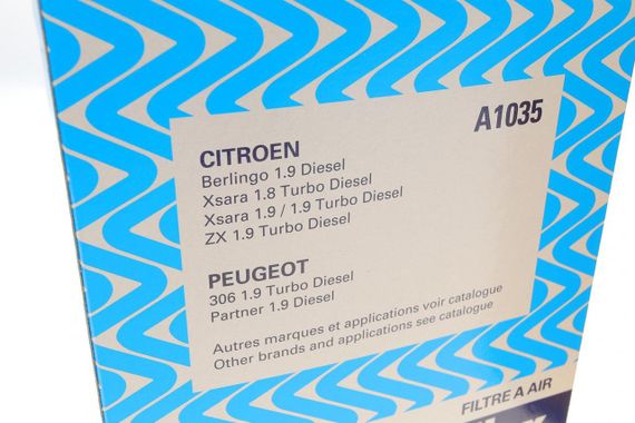 Фільтр повітряний Citroen Berlingo Peugeot Partner 1.8 1.9D 97-02 A1035 | Зображення 4