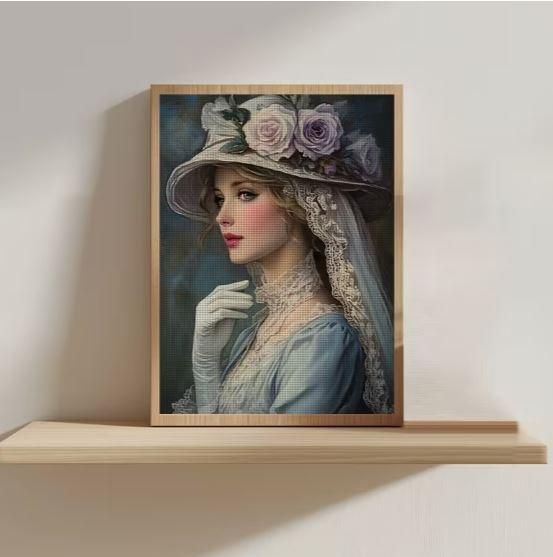Набор для вышивки крестом JOZYSH «Элегантность» 30×40 см, 14 CT, канва Аида с нанесенным рисунком, полная зашивка | Зображення 1