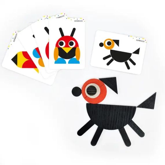 Деревянная игра "Фигурная мозаика" Igroteco 900071, 30 элементов | Зображення 1