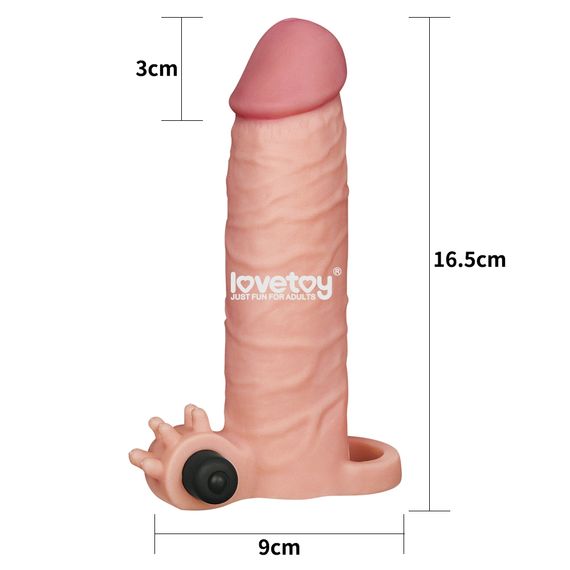 Вібронасадка на член Pleasure X-Tender Vibrating Penis Sleeve Brown #1 | Зображення 1