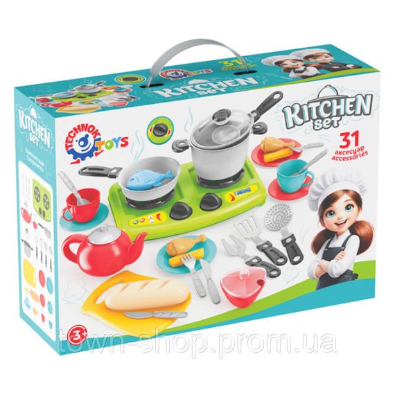 Детский игровой набор "Кухня" 3366TXK 31 аксессуар, коробка